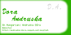 dora andruska business card